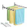 72-120cm Extendable Stainless Steel Wardrobe Rail/Wall Airer Clothes Drying Rack