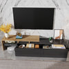 TV Unit Modern Living Room Cabinet Media Stand Furntiure RGB LED Light Black