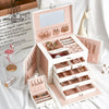 Large Jewellery Boxes Leather Storage Case 5 Drawer Cabinet Necklace Organizer