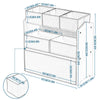Childrens Storage Shelf Kids Bookshelf Rack w/ 6 Toy Organizer Boxes Playroom