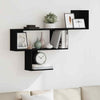 Wall Shelf Black Oak 100x15x70 cm Engineered Wood