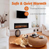 102 cm Electric Fireplace Wall Mounted 750W/1500W Fireplace Heater
