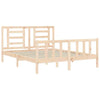 Gecheer Bed Frame with Headboard 160x200 Solid Wood Bed Frame O2T4