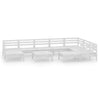 10 Piece Garden Lounge Set Solid Wood Pine White