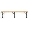 2PCS Wooden Folding Beer Bench Set Outdoor Picnic Dining Party Trestle Chairs UK