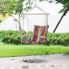 Outdoor Hammock Hanging Rope w/ Footrest Armrest Yard Patio Swing Seat