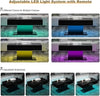 Coffee Table Black High Gloss，LED Coffee Tables for Living Room with16 Color LED