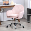 HOMCOM Office Chair, Swivel Desk Chair w/ Adjustable Height, Pink