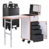 Foldable Manicure Nail Table Cosmetic Makeup Case Trolley With Bluetooth Speaker