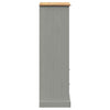 Bookcase VIGO Grey 60x35x114.5 Solid Wood Pine H0R3
