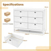 Home Storage Cabinet Kitchen Buffet Cabinet Sideboard-White