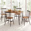 Kitchen Table & 4 Chairs Industrial Modern Mid Century Dining Set-Walnut