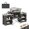 Picnic Table with Storage Camping Folding Portable Kitchen Unit Outdoor