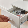 White Dressing Table with Mirror Stool 6 Tiers 4 Drawers Bedroom Dressing Table