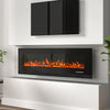 Electric Heater 60Inch LED Fireplace Wall Mounted Inset Standing Media Log Flame