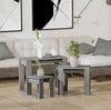Nesting Coffee Tables Set of 3 Wooden Nest Side End Light Grey Living Room Table