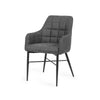 Set of 2 Faux Leather/Suede Dining Chairs Metal Legs Reception Restaurant Chair