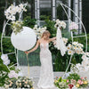 2PCS Metal Half Moon Arch Frame Wedding Free Standing Party Flower Balloon Decor