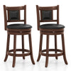 2x Swivel Bar Stool Upholstered Counter Height Bar Stool w/Curved Backrest 65CM