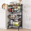 3/5/6 Tier Vegetable Fruit Trolley Cart Kitchen Rack Storage Basket Holder Shelf