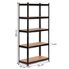 5 TIER GARAGE SHELVES SHELVING UNIT RACKING BOLTLESS HEAVY DUTY STORAGE SHELF