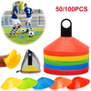 50/100X PLASTIC MARKER CONES SPACE MARKERS DISC FOOTBALL TRAINING FITNESS SPORTS