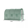 Walk-in Tunnel Greenhouse Gardening Planting Shed Door Window Vents Polytunnel