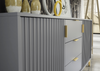 140cm Loft Retro Milled Fronts Sideboard I TV Unit Cabinet I Cupboard TV Stand