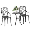 3 PCs Coffee Table Chairs Outdoor Garden Furniture Set w/ Umbrell
