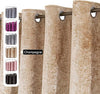 Crushed Velvet Curtains Eyelet Ring Top Ready Made Lined Pair Curtains