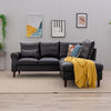 L-Shaped Corner Sofa, Sectional Couch with Built-in USB Port Chaise