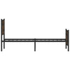 Metal Bed Frame with Headboard and Footboard Smoked Oak 80x200 Y8W8