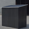 4X6FT Garden Metal Shed Pent Roof With Free Foundation Base Storage House Grey