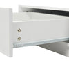 Coffee Table White High Gloss Tea Table with LED RGB Lights 2 Drawer Storage