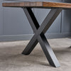 Set of 2 Industrial Table Parts Black Metal Table Legs Office Bench Worktop Desk