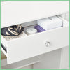 White Vanity Dressing Table Desk Set with LED Lighted Mirror 7 Drawers Shelf Set