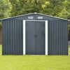 XXXL Apex Rooftop Steel Garden Shed Free Base Outdoor Storage Large Tool Room