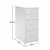3-10 Drawers Metal Office Filing Cabinet Drawer Unit on Castors Cupboard Wheeled