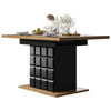 Telescopic Dining Table (110-140×80cm), Extendable Kitchen Table for 4-6 People