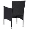 2x Garden Dining Chairs Poly Rattan Black Outdoor Armchair Lounge Seat