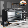 36L Mini Oven Hob Cooker Grill With Electric Hob Double Hotplate Tabletop Vuhued