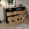Chest of Drawers 6 Drawers Dresser Wide Bedside Table Cabinet Bedroom Furniture