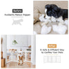 4-Panel Folding Dog Gate Freestanding Dog Pet Safety Fence Wooden Puppy Gate