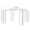 3 x 3(m) Garden Gazebo Double Top Gazebo Canopy w/ Mesh Cream White