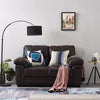2 /3 Seater Sofa Black or Beige Faux Leather Modern Design Living Room Office