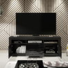 160cm TV Unit Cabinet | Sideboard Cupboard | Black High Gloss Doors | Modern