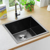 440mm*440mm Handmade Kitchen Sink Plumbing Utility Waste Basin Stainless Steel