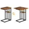 C Shaped Side Table Foldable Coffee Table Bedside Table 39 x 26 x 64 cm