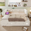 Daybed Velvet Sofabed 3ft Single Sofa Bed With Pull Out Trundle Guest Bed Beige