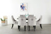 Velvet Dining Chair with Door Knocker Ring Windsor Dressing Room Chair 1/2/4/6